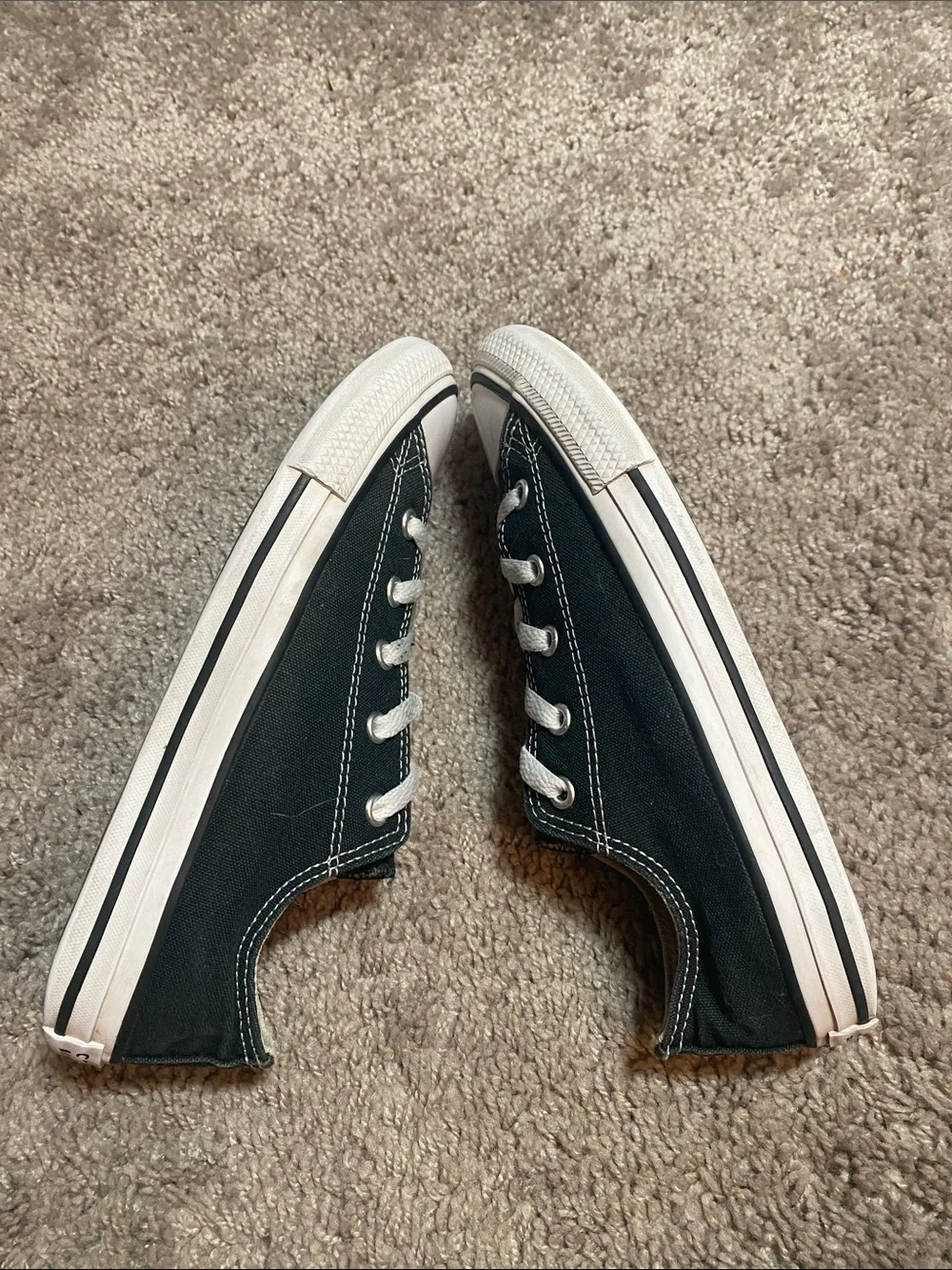 Converse All Star Chuck TaylorLow Top Canvas Sneakers - Black with White Accents